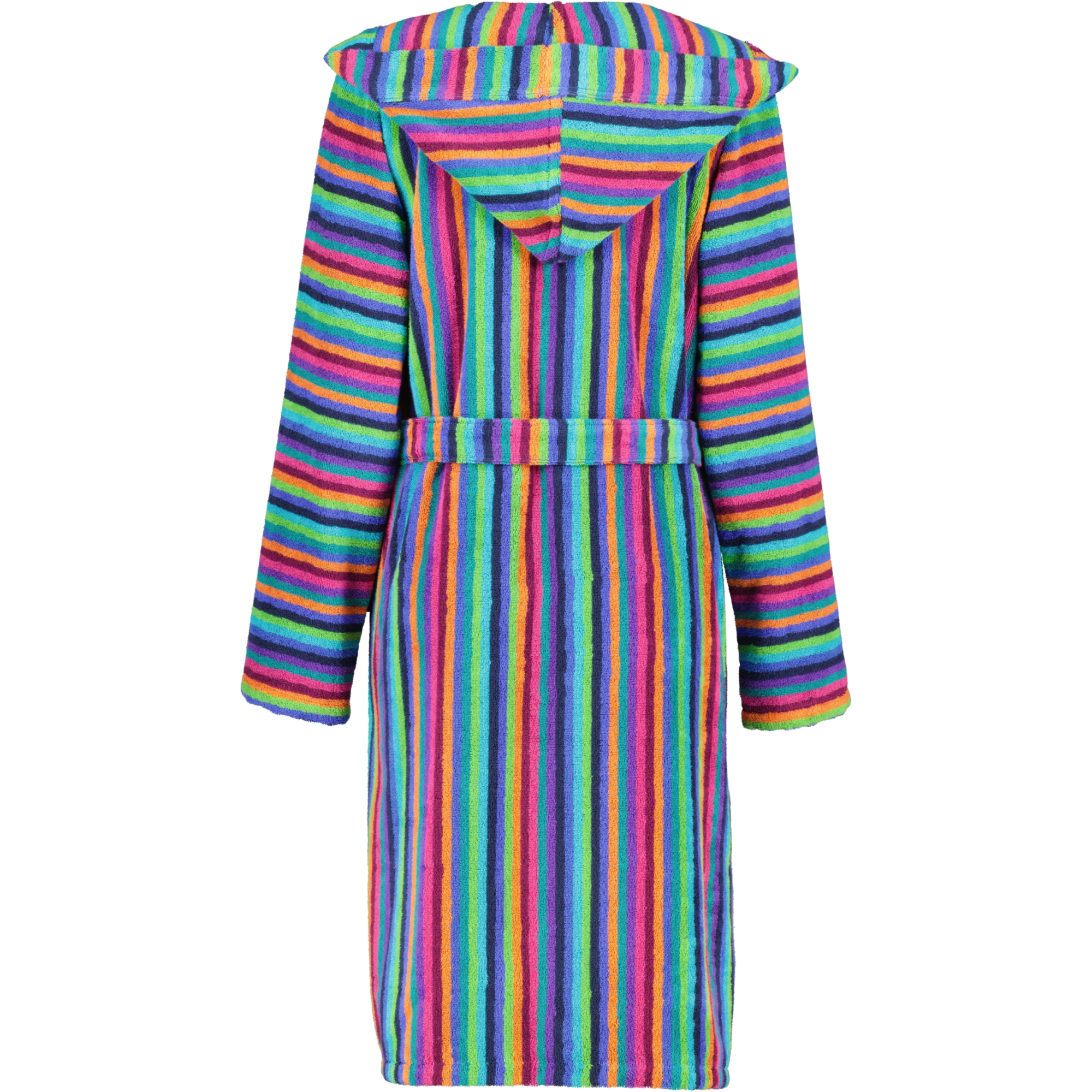Cawö - Damen Kurzmantel Walkfrottier - Kapuze 7049 - Farbe: 84 - multicolor - S