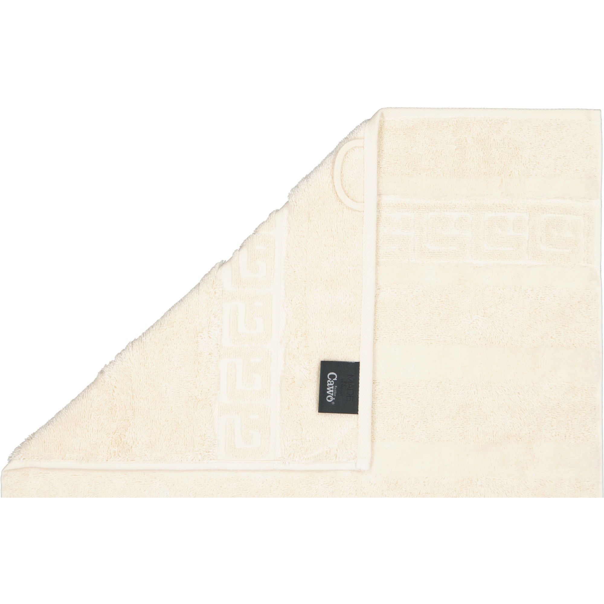 Cawö - Noblesse Uni 1001 - Farbe: 351 - natur - Seiflappen 30x30 cm