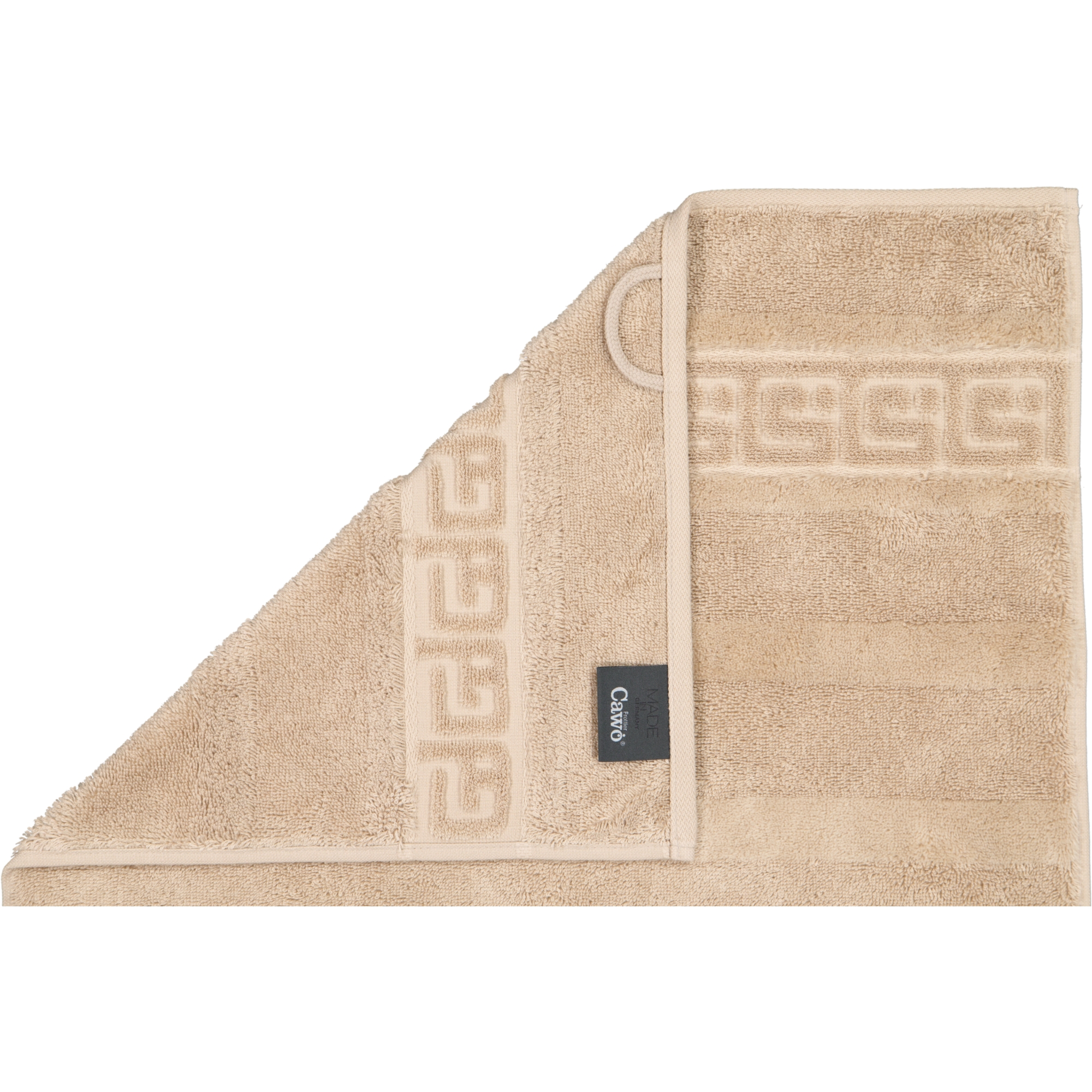 Cawö - Noblesse Uni 1001 - Farbe: 375 - sand - Seiflappen 30x30 cm