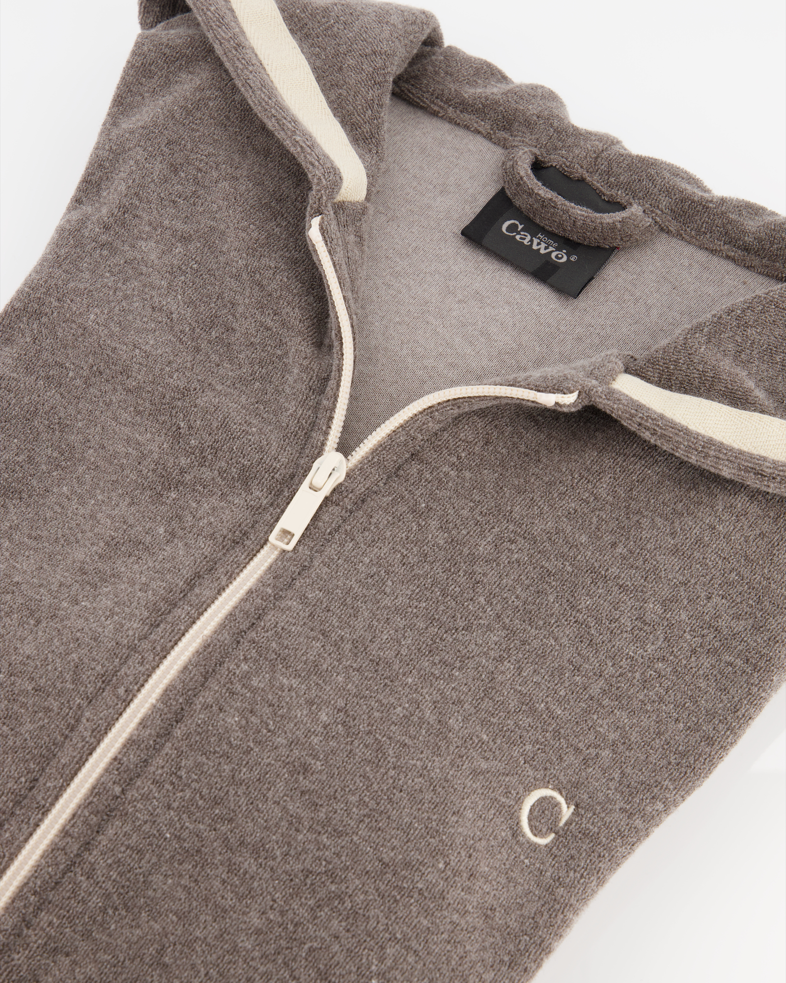 Cawö Home Bademäntel Damen Kurzmantel mit Kapuze Active 821 mocca-natur - 33