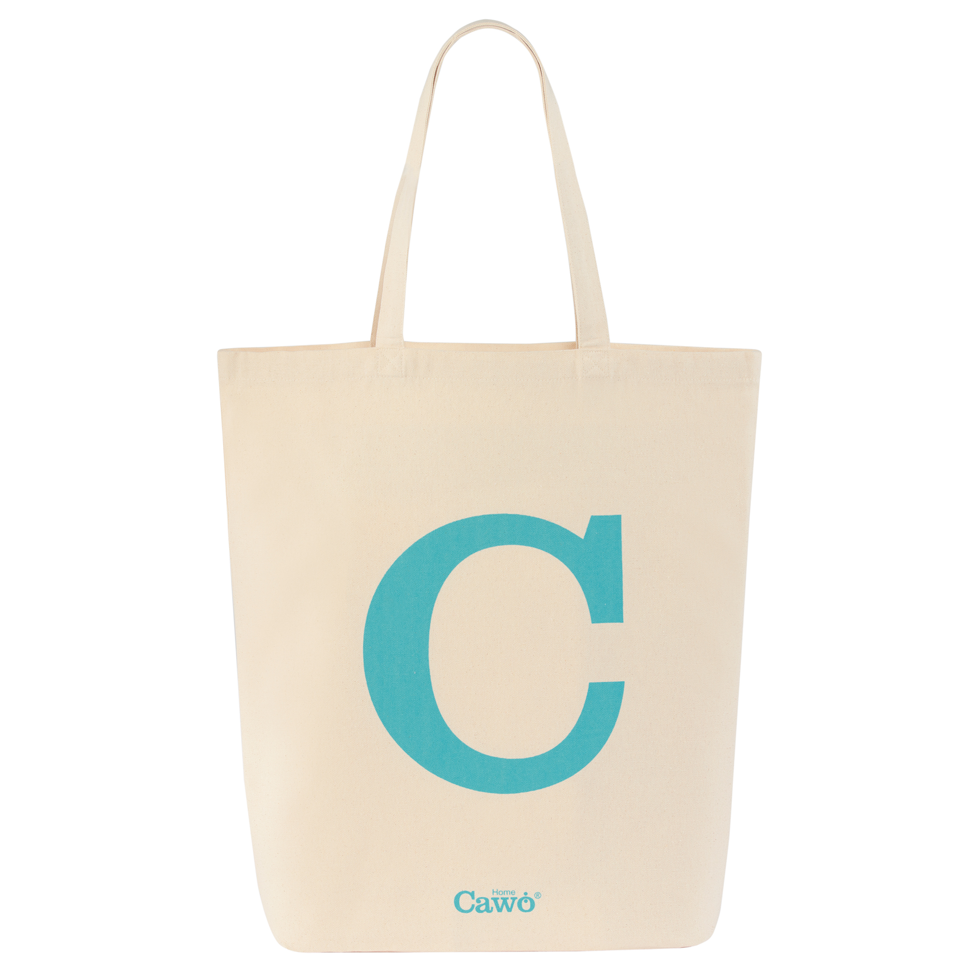 Cawö Shopper C 55705 - Farbe: natur/türkis - 34 - 45x50 cm