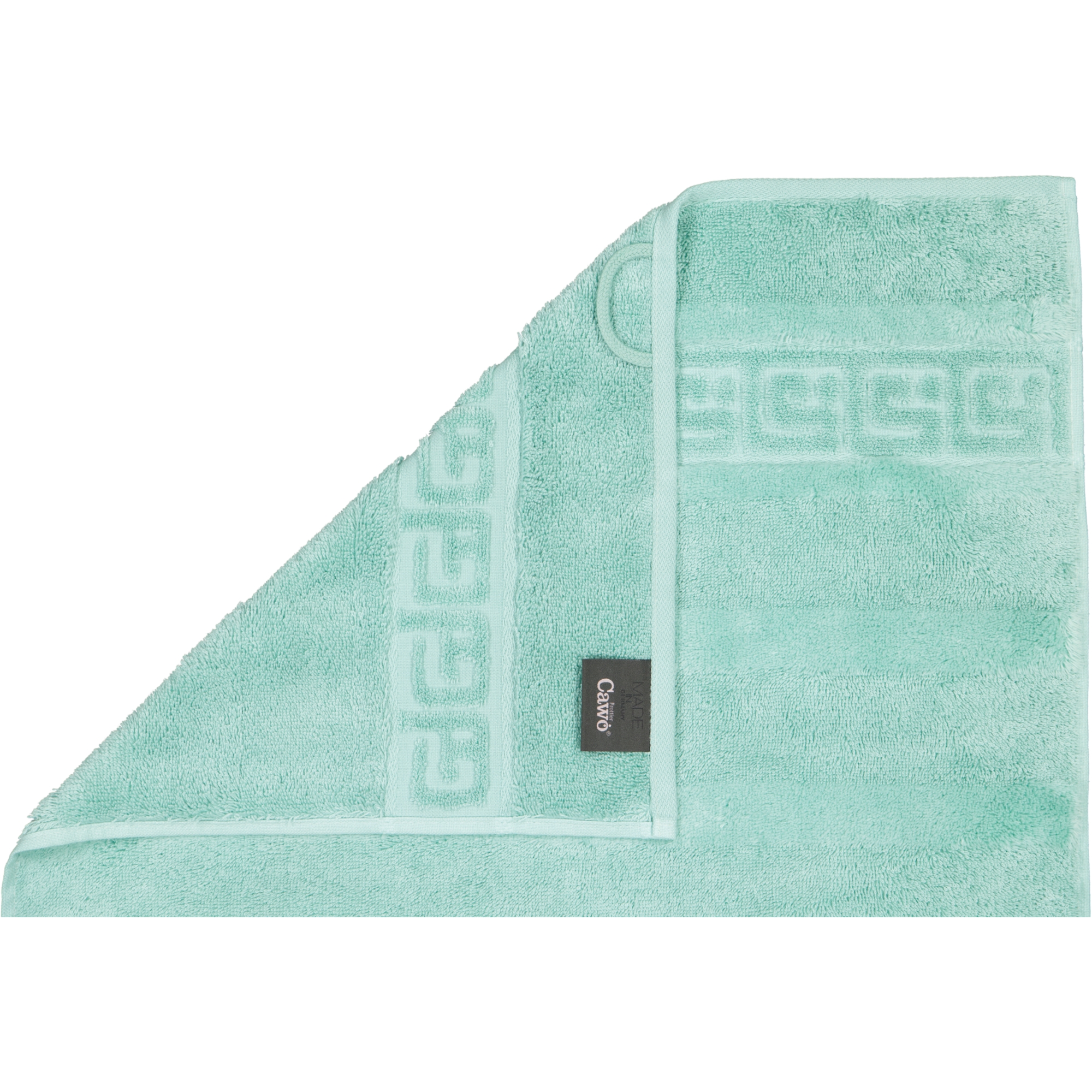 Cawö - Noblesse Uni 1001 - Farbe: 474 - agavegrün - Waschhandschuh 16x22 cm