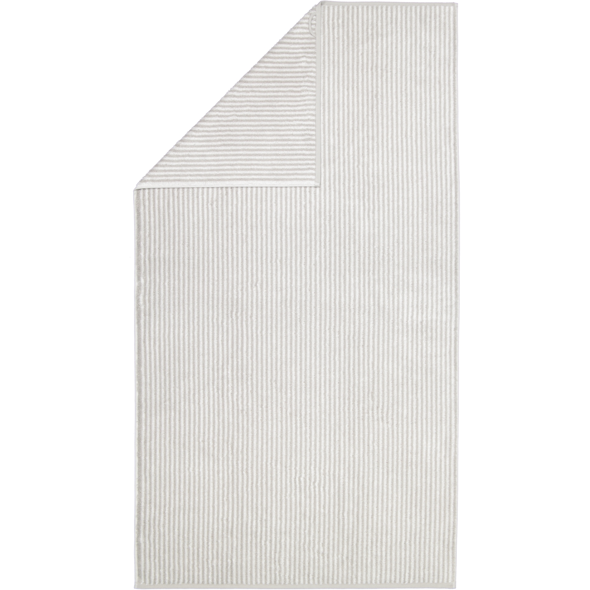 Cawö Handtücher Two-Tone Stripes 480 platin - 76 - Duschtuch 80x150 cm