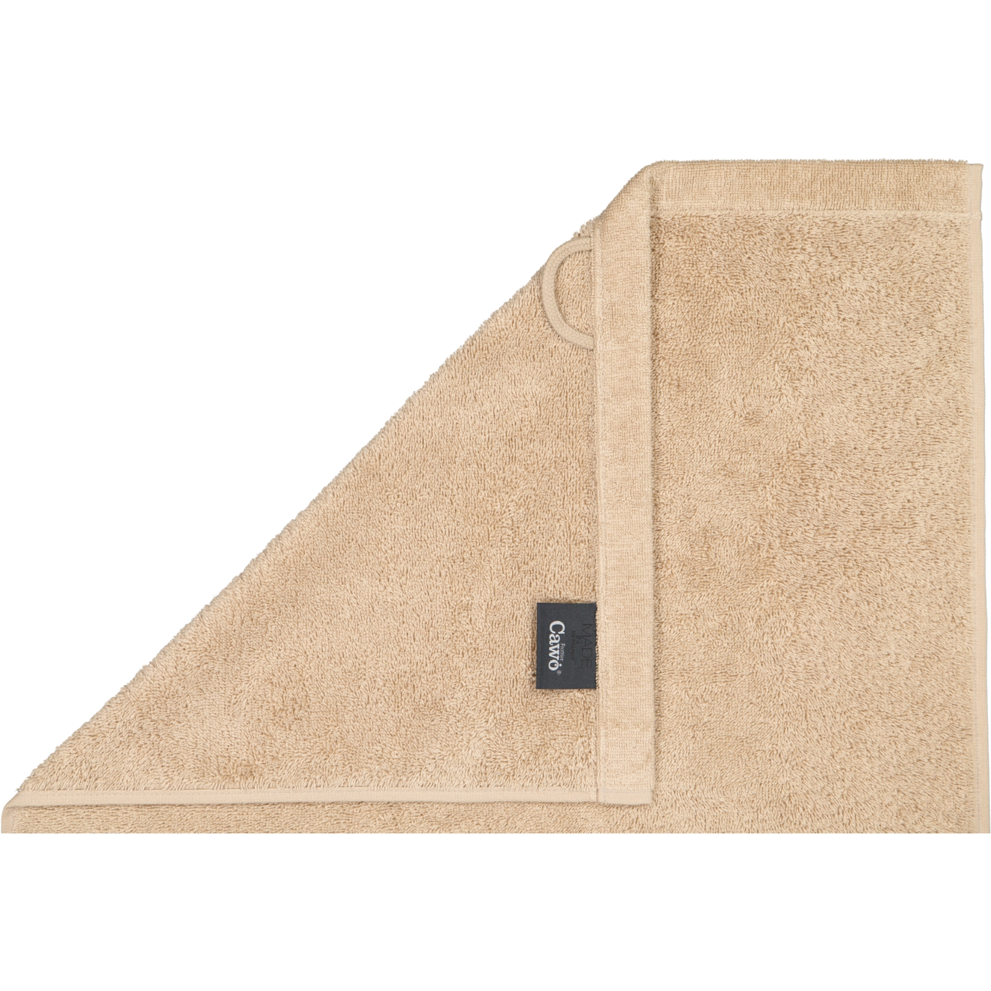 Cawö Handtücher Life Style Uni 7007 mandel - 328 - Waschhandschuh 16x22 cm