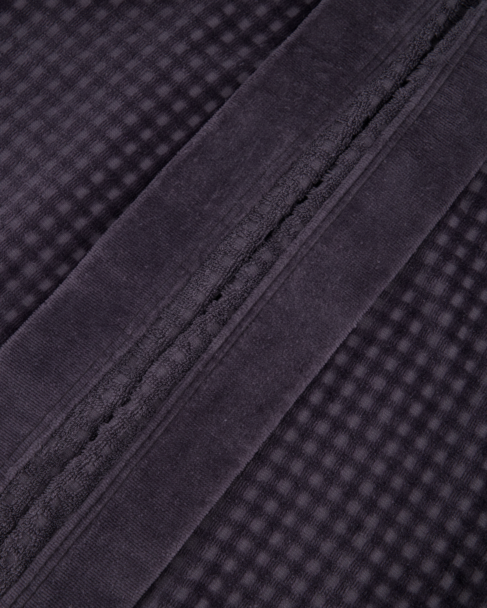 Cawö Herren Bademantel Kimono 3714 - Farbe: anthrazit - 774 - XL