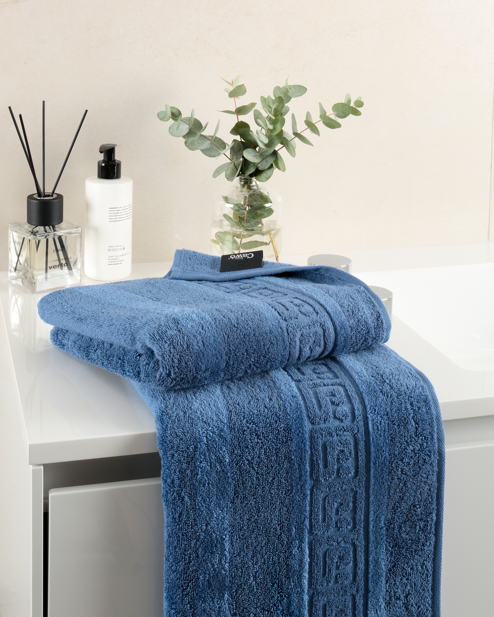 Cawö Handtücher Noblesse Uni 1001 saphir - 174 - Gästetuch 30x50 cm