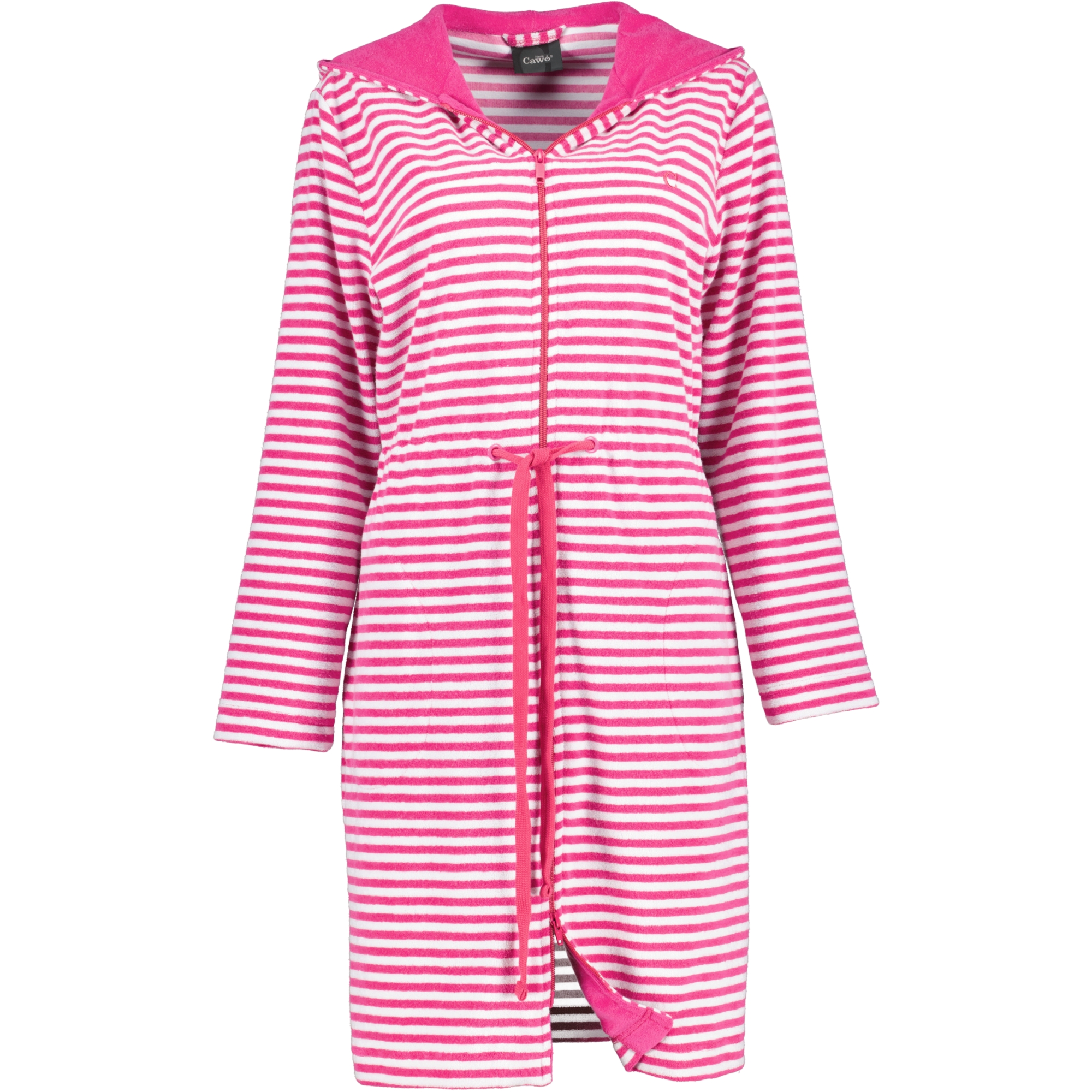Cawö Home Bademäntel Damen Kurzmantel mit Kapuze Campus 834 pink - 27