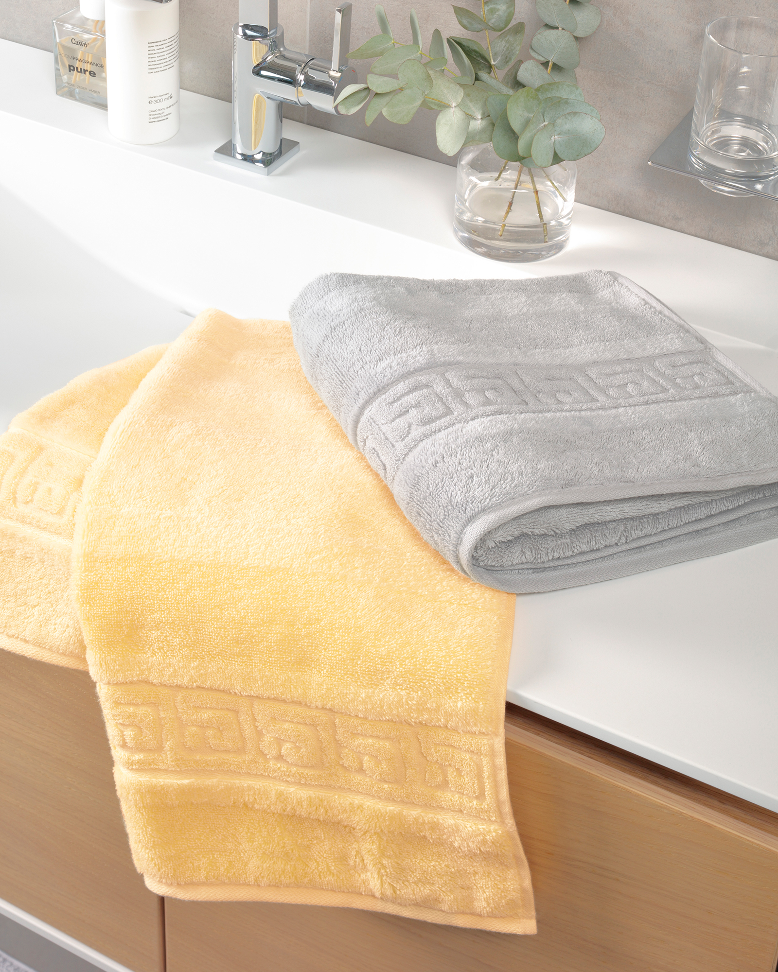 Cawö - Noblesse Uni 1001 - Farbe: melba - 315 - Gästetuch 30x50 cm