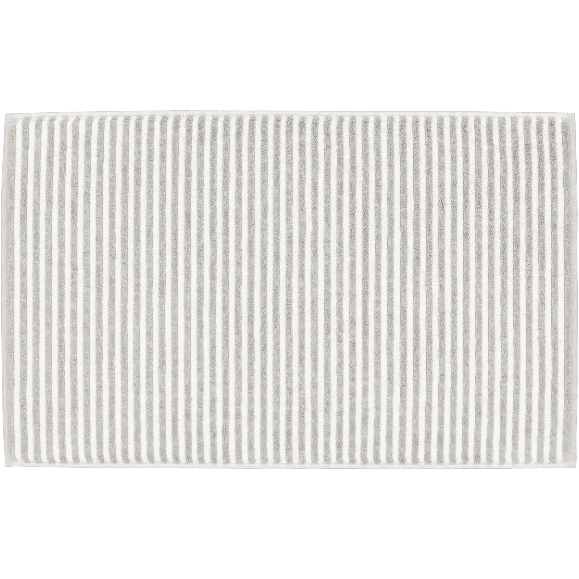 Cawö Badematten Two-Tone Stripes 480 platin - 76 - 50x80 cm