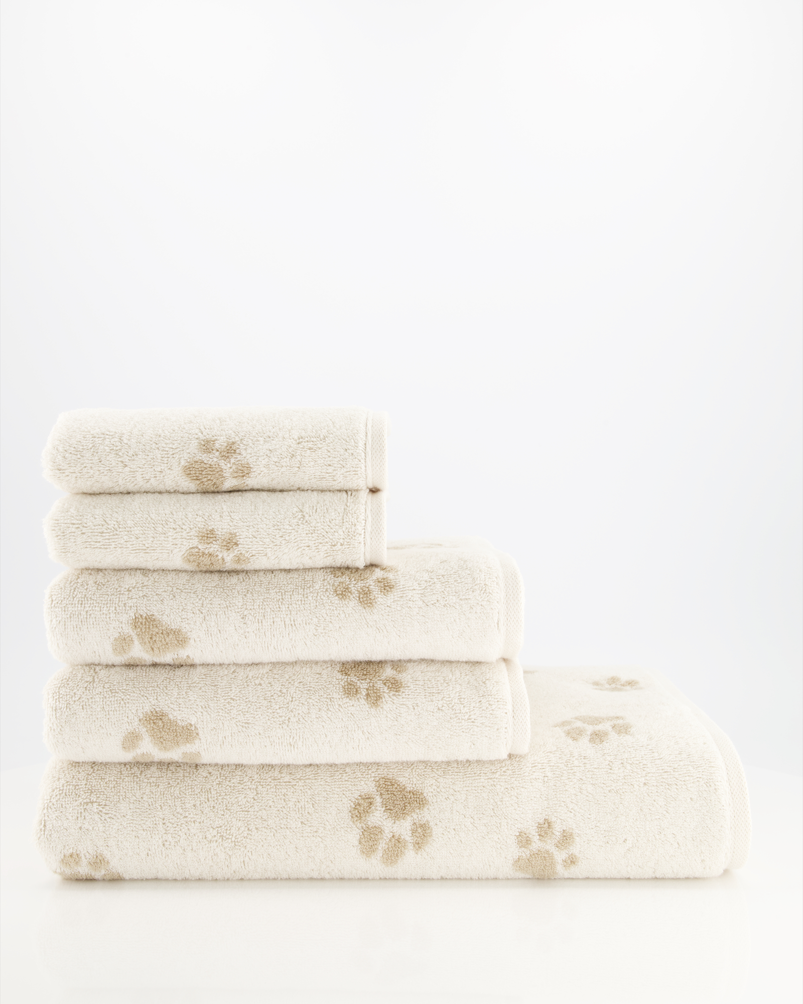 Cawö Handtücher WE LOVE DOGS Paws 6247 Natur-Beige - 33 - Gästetuch 30x50 cm