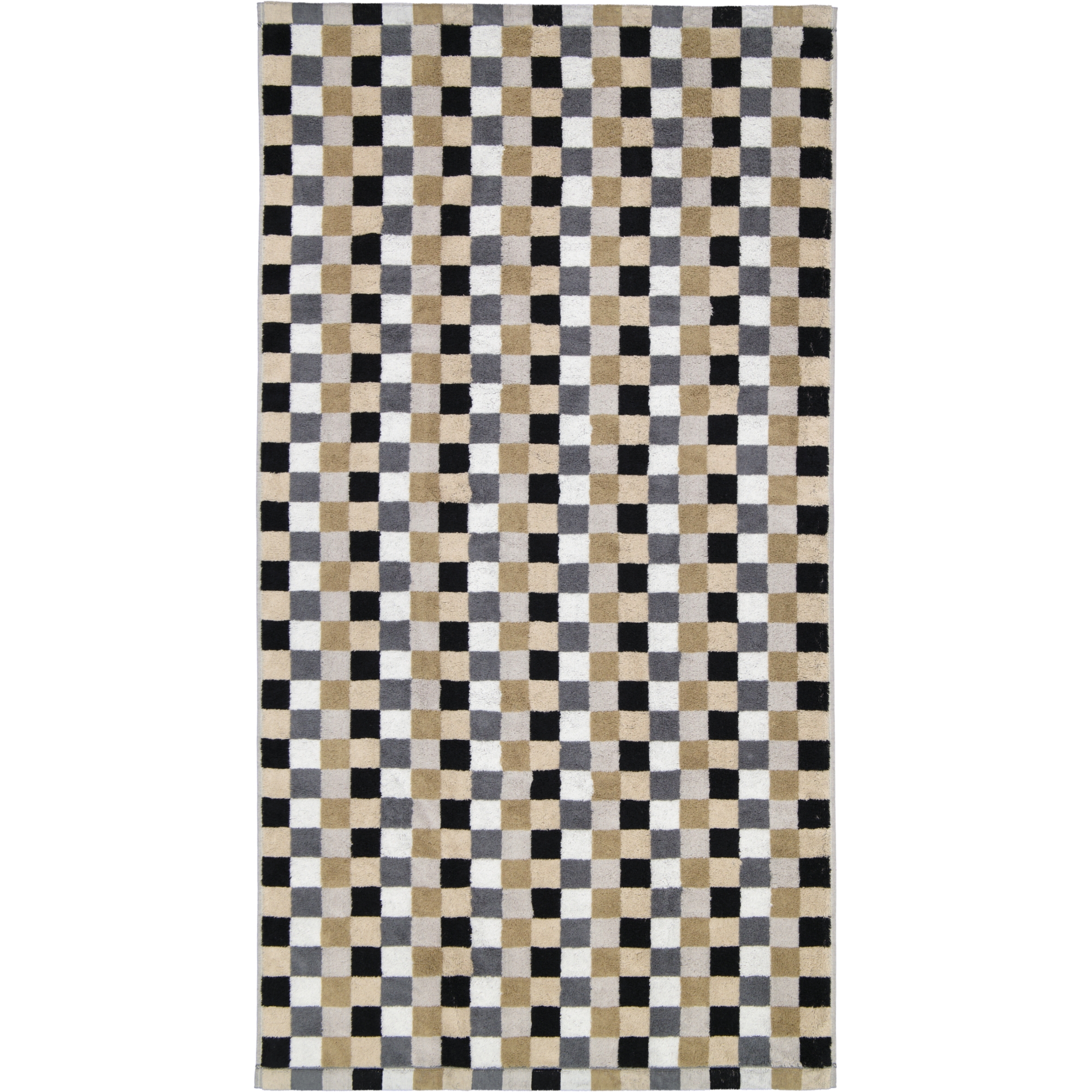Cawö - Life Style Karo 7047 - Farbe: 37 - kiesel - Duschtuch 70x140 cm