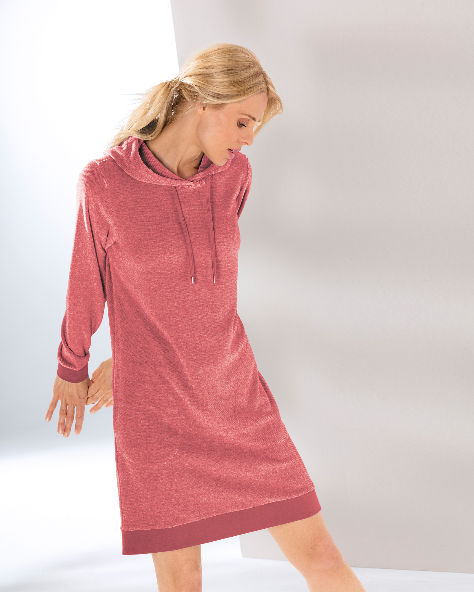 Cawö Home Hoodies Damen Kapuze Homewear Hoodie 818 koralle - 22