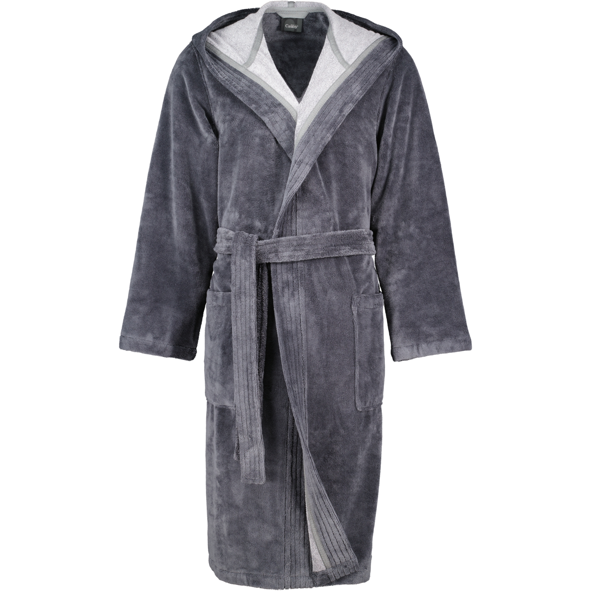 Cawö Home Herren Bademantel Kapuze 801 - Farbe: anthrazit - 71 - L