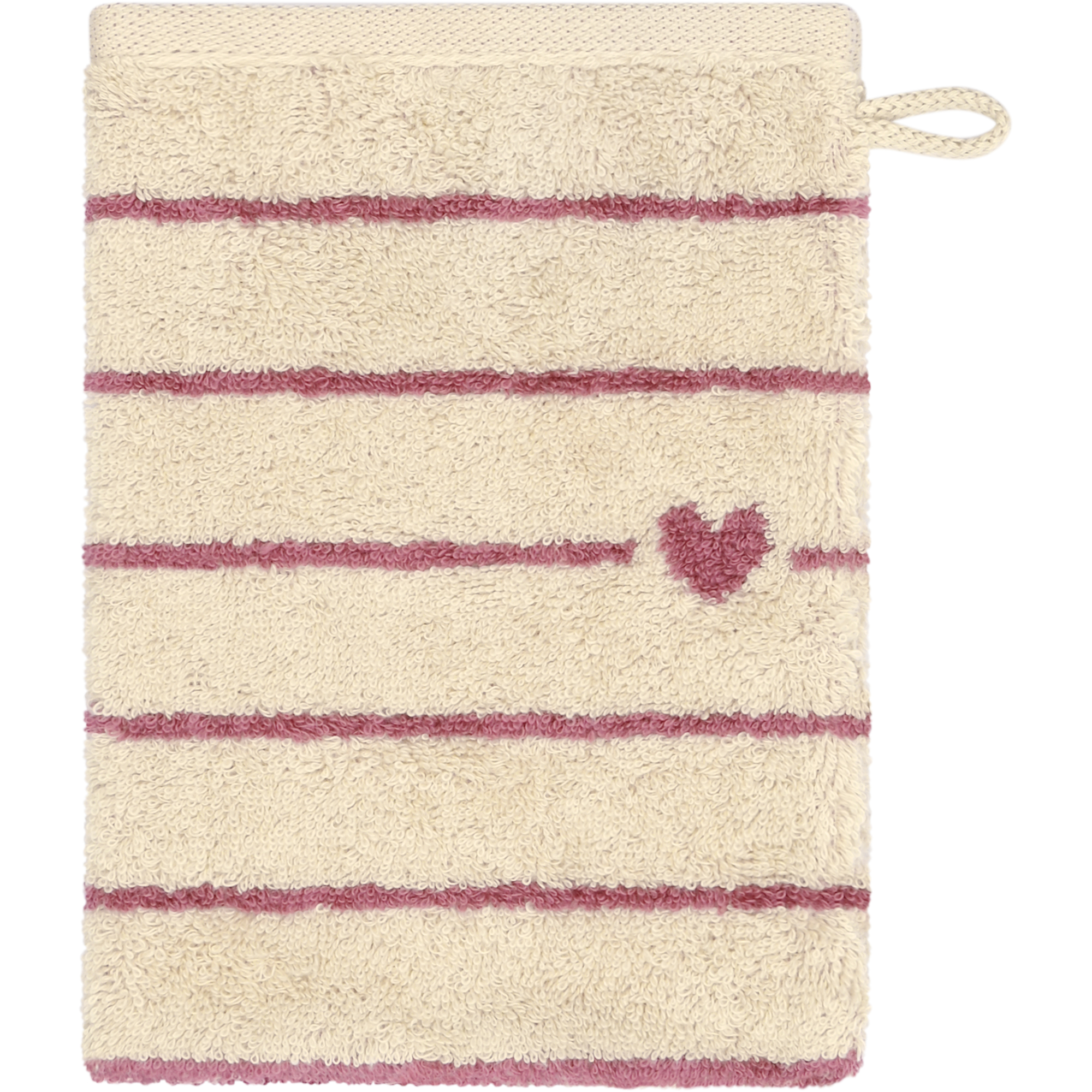 Cawö Handtücher Heart Beats Lines & Hearts 6276 beere - 32 - Waschhandschuh 16x22 cm