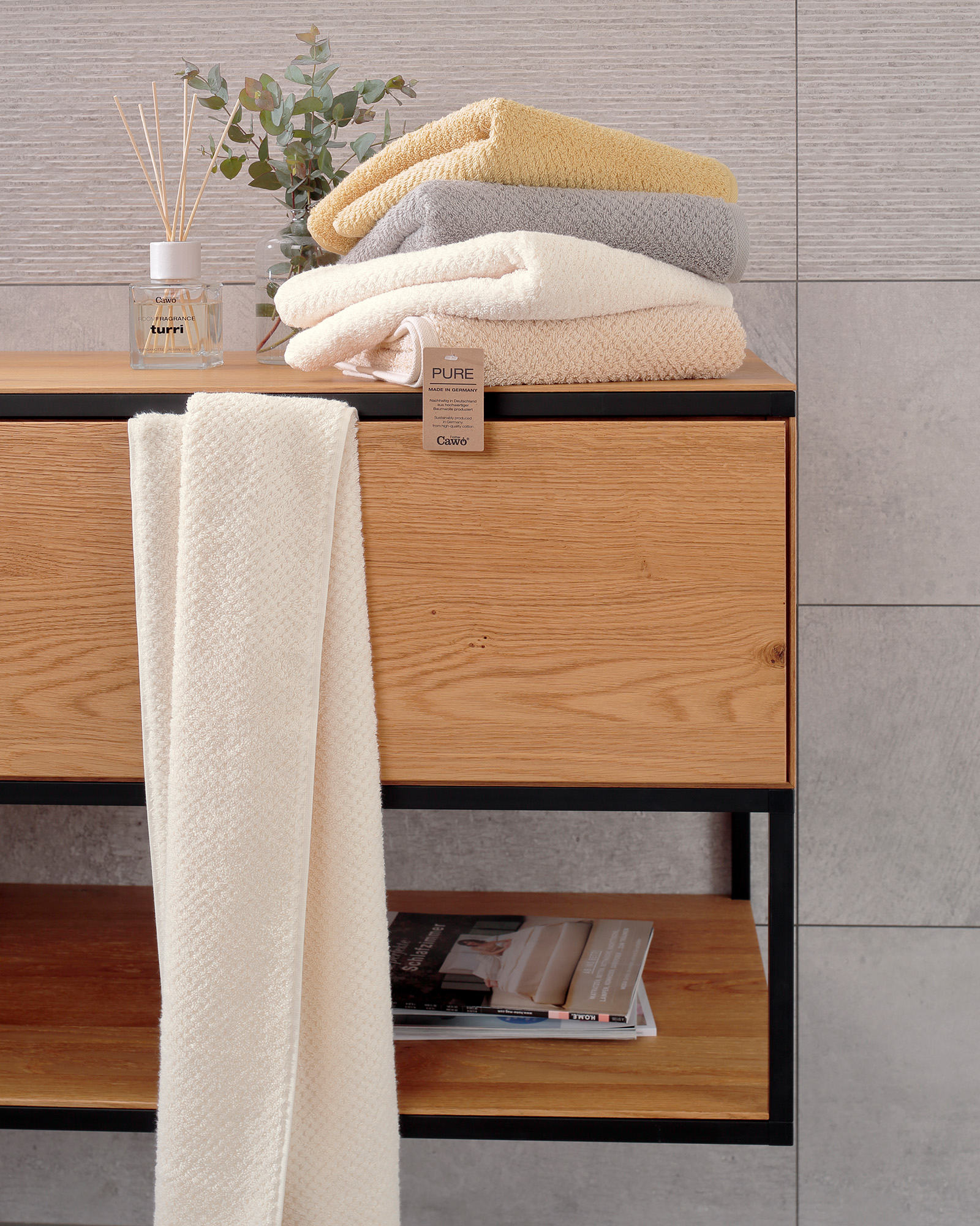 Cawö Handtücher Pure 6500 - Farbe: beige - 370 - Gästetuch 30x50 cm