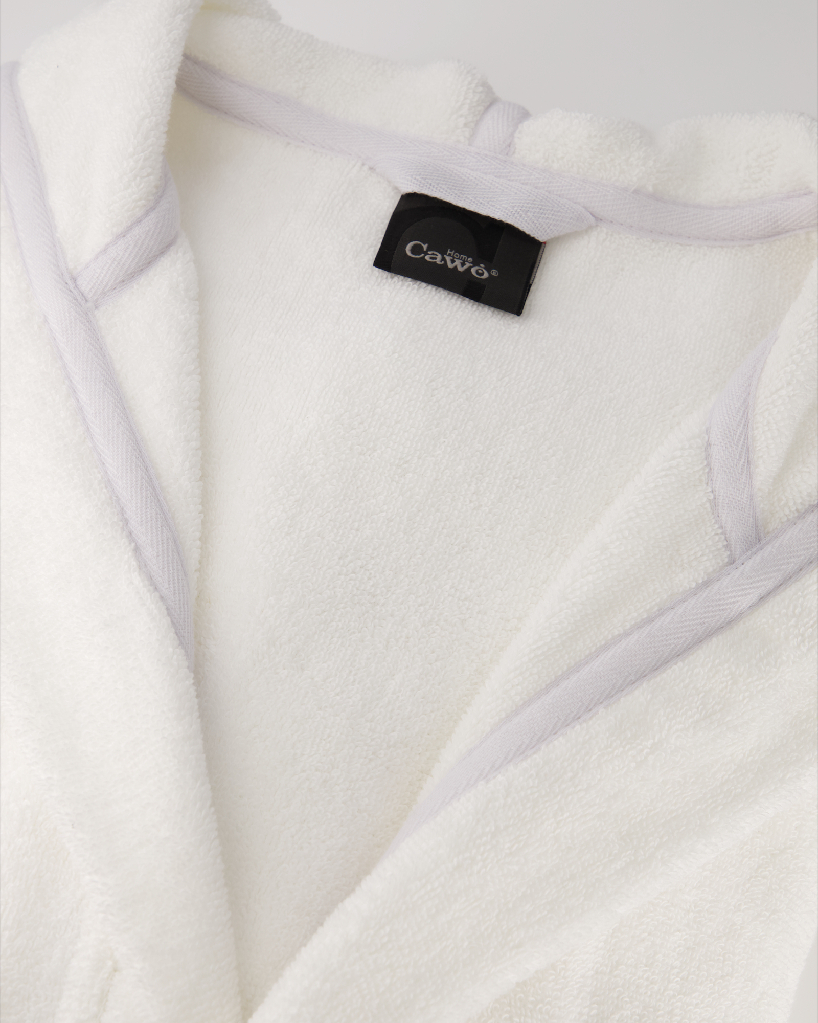 Cawö Home Bademäntel Herren Kapuze Uni 829 weiß - 67