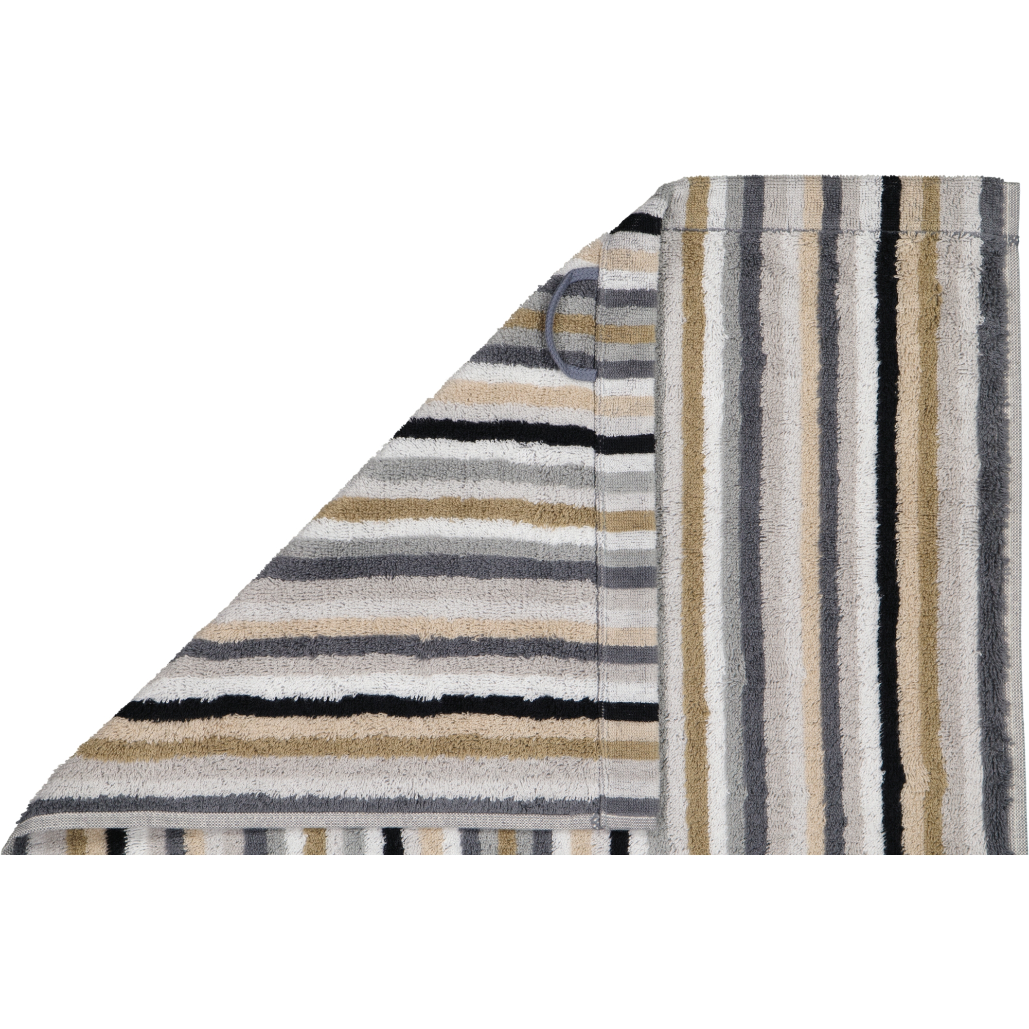 Cawö - Life Style Streifen 7048 - Farbe: 37 - kiesel - Waschhandschuh 16x22 cm