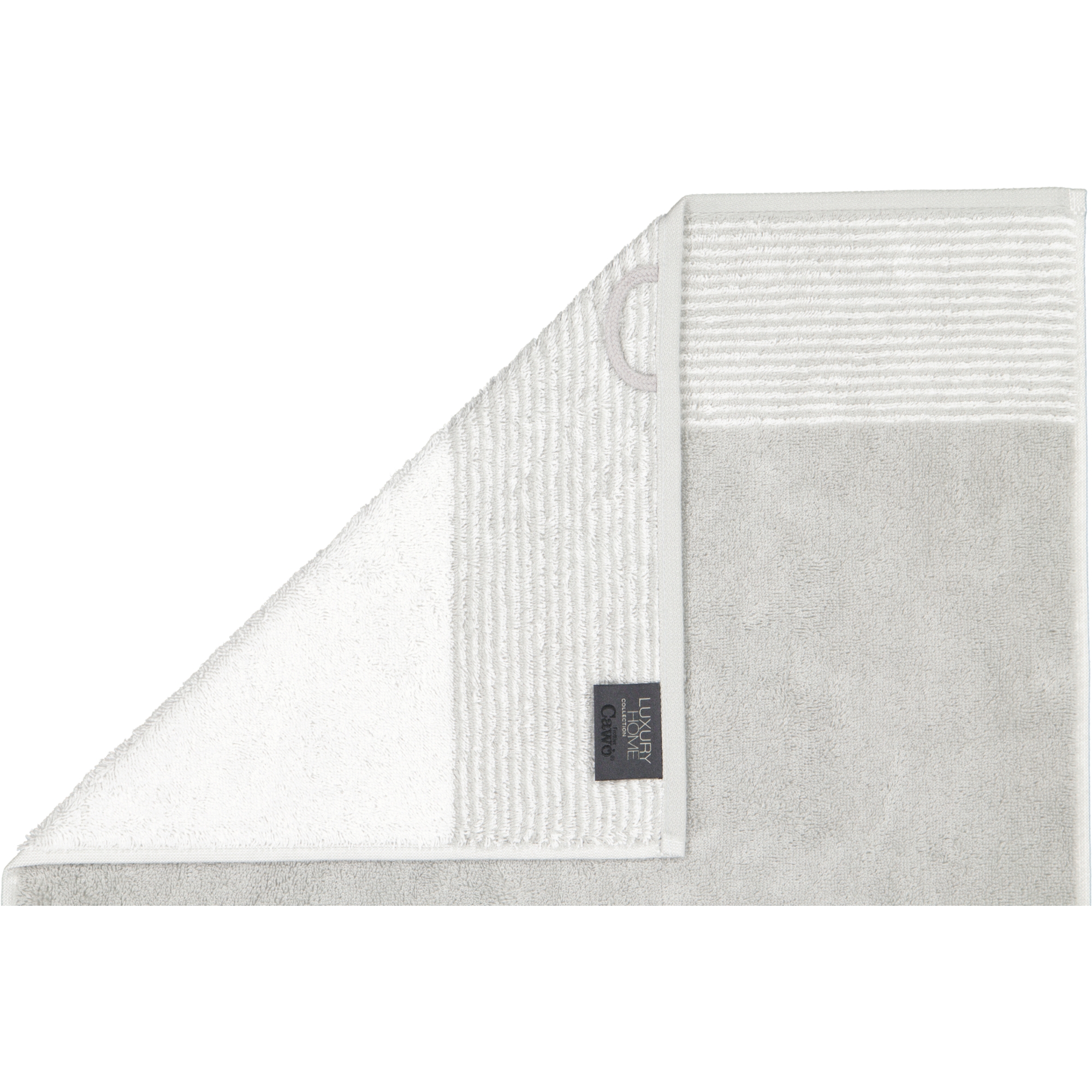 Cawö - Luxury Home Two-Tone 590 - Farbe: platin - 76 - Waschhandschuh 16x22 cm