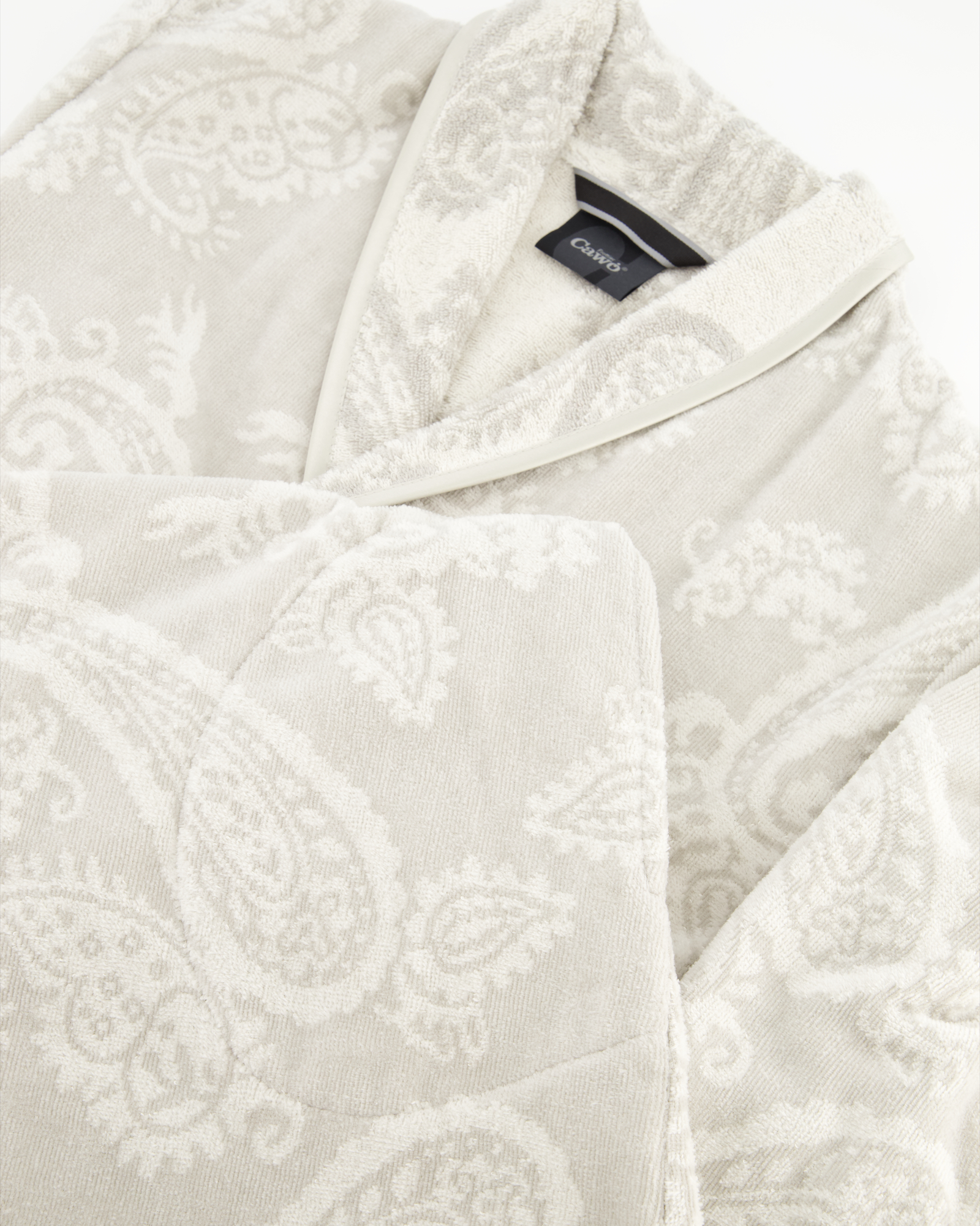 Cawö Bademäntel Damen Schalkragen Paisley 4420 silber - 73