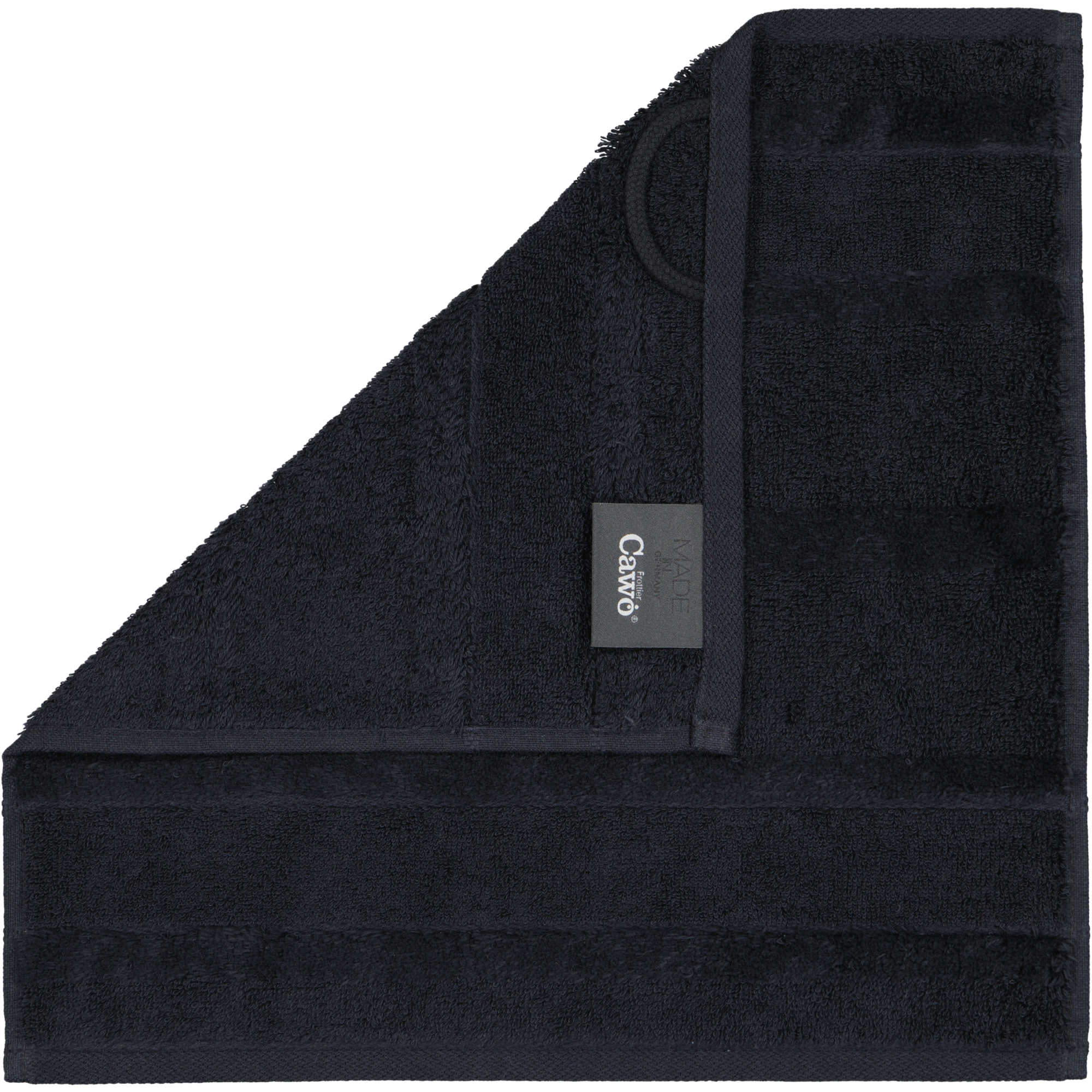 Cawö Handtücher Noblesse2 Uni 1002 schwarz - 906 - Seiflappen 30x30 cm