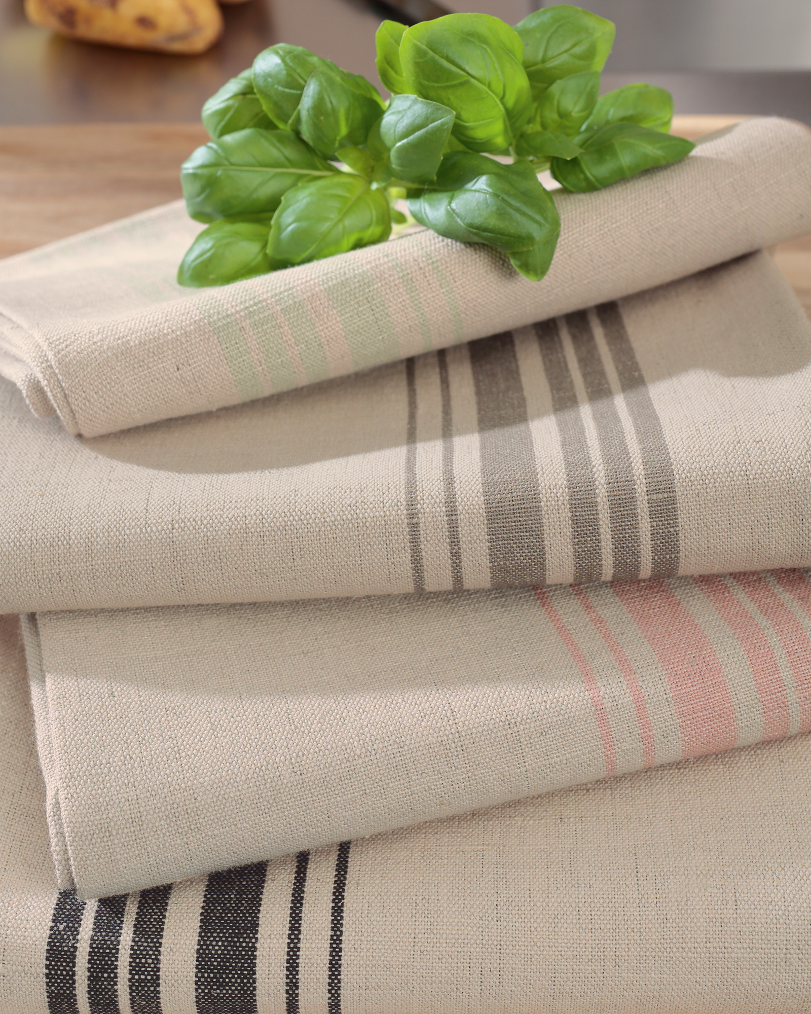 Cawö Home Geschirrtücher Cuisine Nature Akzent 533 muskat - 33 - 50x70 cm