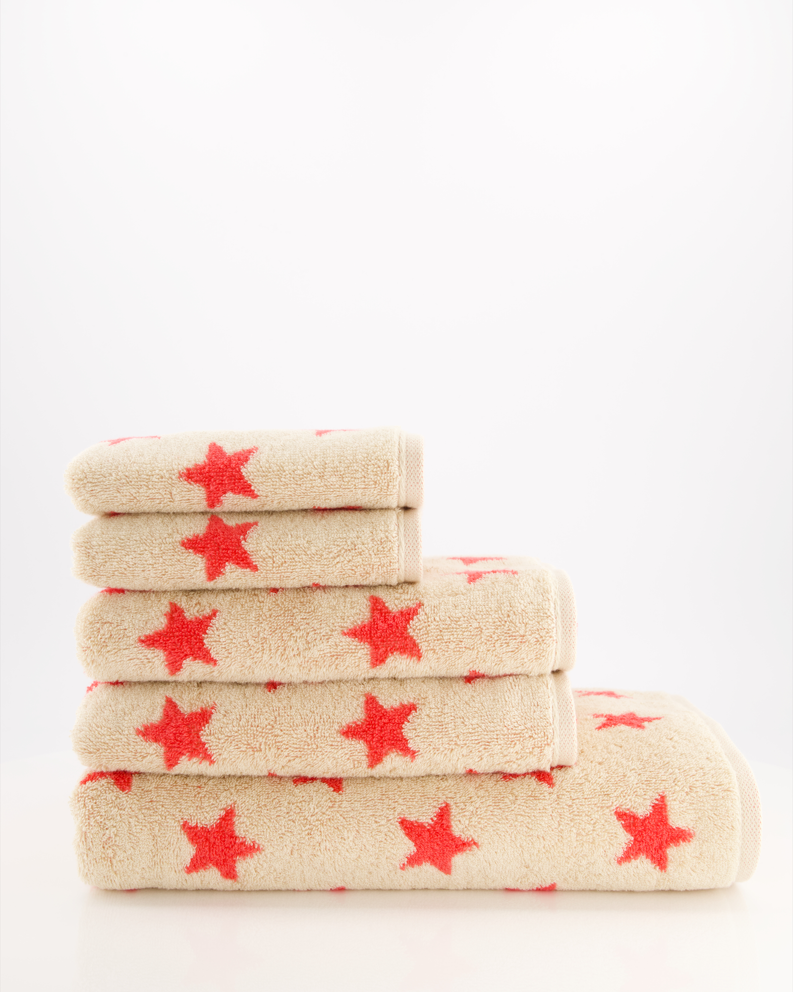 Cawö Handtücher NEW STARS Sterne klein 6261 beige/pink - 32