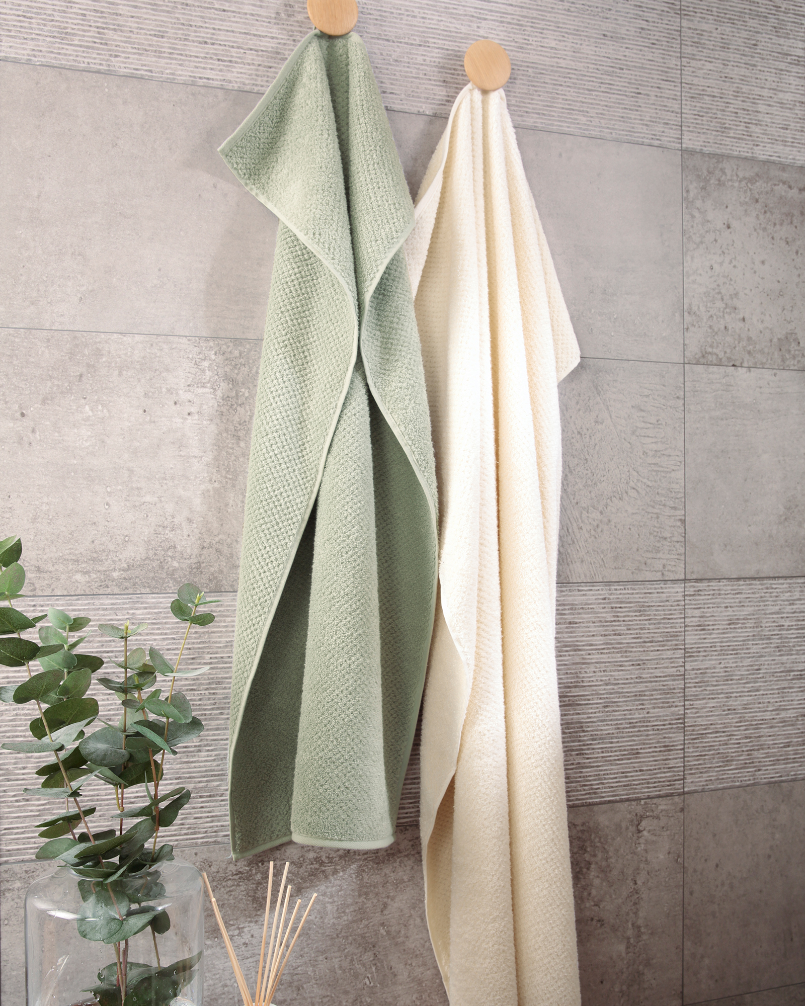 Cawö Handtücher Pure 6500 - Farbe: eukalyptus - 450 - Gästetuch 30x50 cm