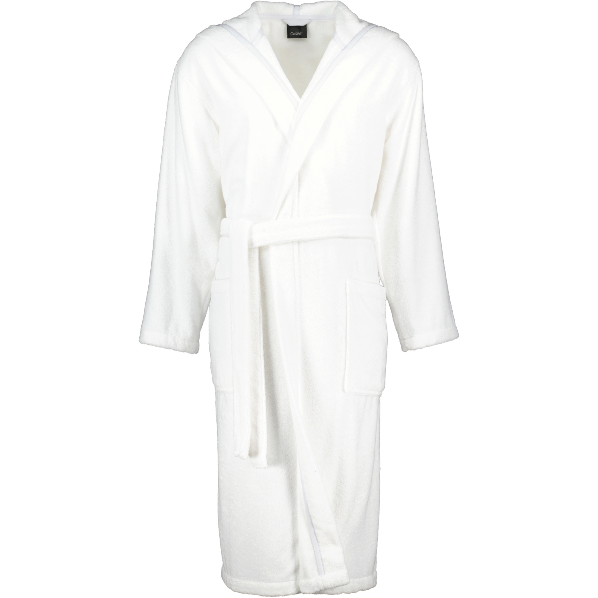 Cawö Home Herren Bademantel Kapuze 829 - Farbe: weiß - 67 - L