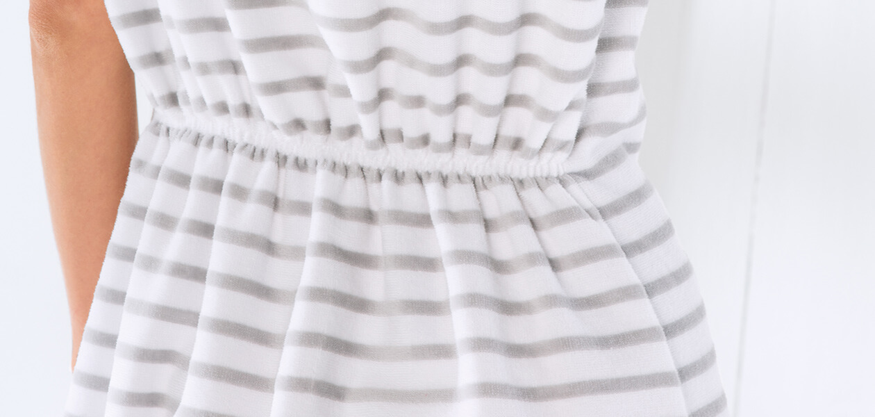 Cawö - Strandkleid Frottier Breton 9302 - Farbe: silber - 76 L Detailbild 3 Cawö - Strandkleid Frottier Breton 9302 - Farbe: silber - 76 L Detailbild 3