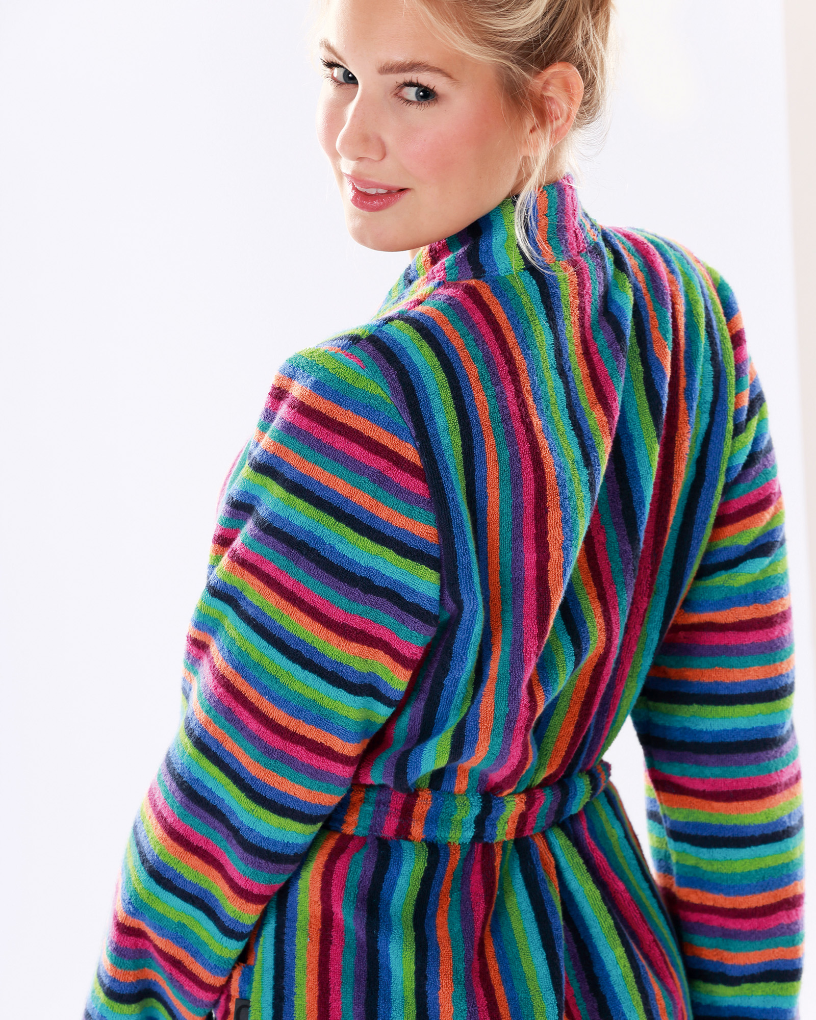 Cawö - Damen Bademantel Walkfrottier - Kimono 7048 - Farbe: 84 - multicolor M Detailbild 1 Cawö - Damen Bademantel Walkfrottier - Kimono 7048 - Farbe: 84 - multicolor M Detailbild 1