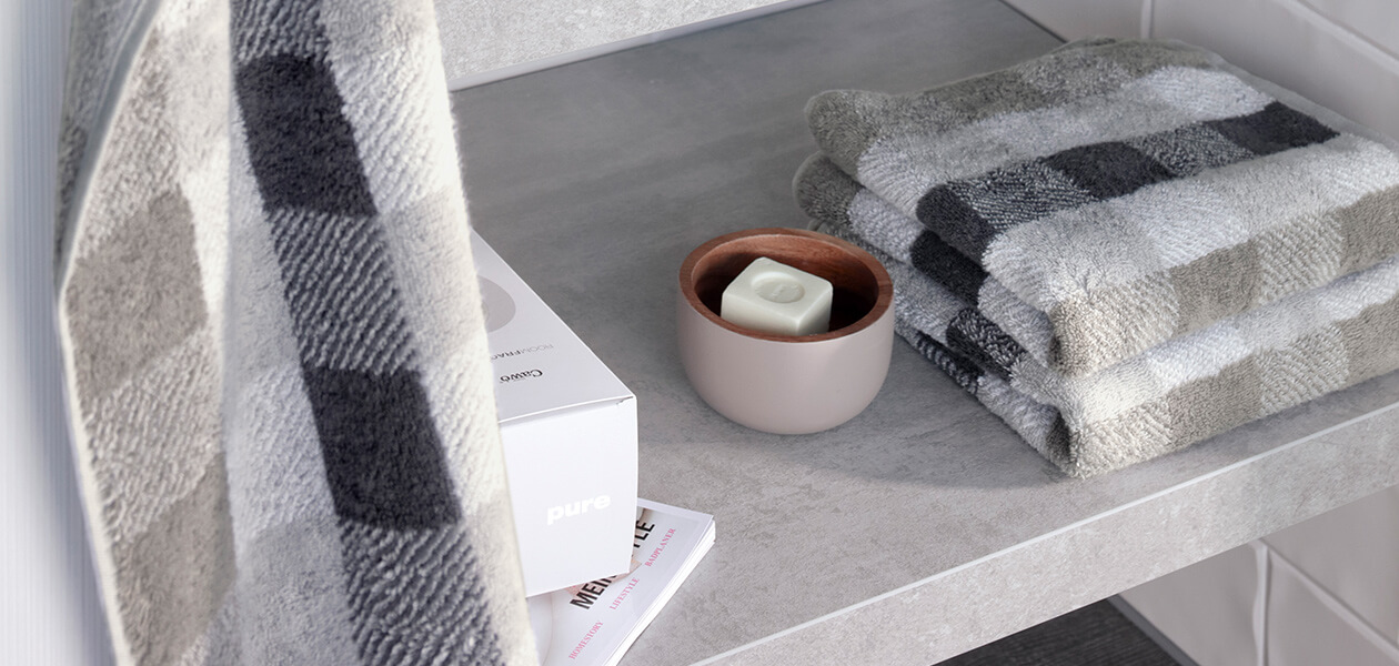 Cawö Check 770 - Farbe: platin - 77 Handtuch 50x100 cm Detailbild 3 Cawö Check 770 - Farbe: platin - 77 Handtuch 50x100 cm Detailbild 3