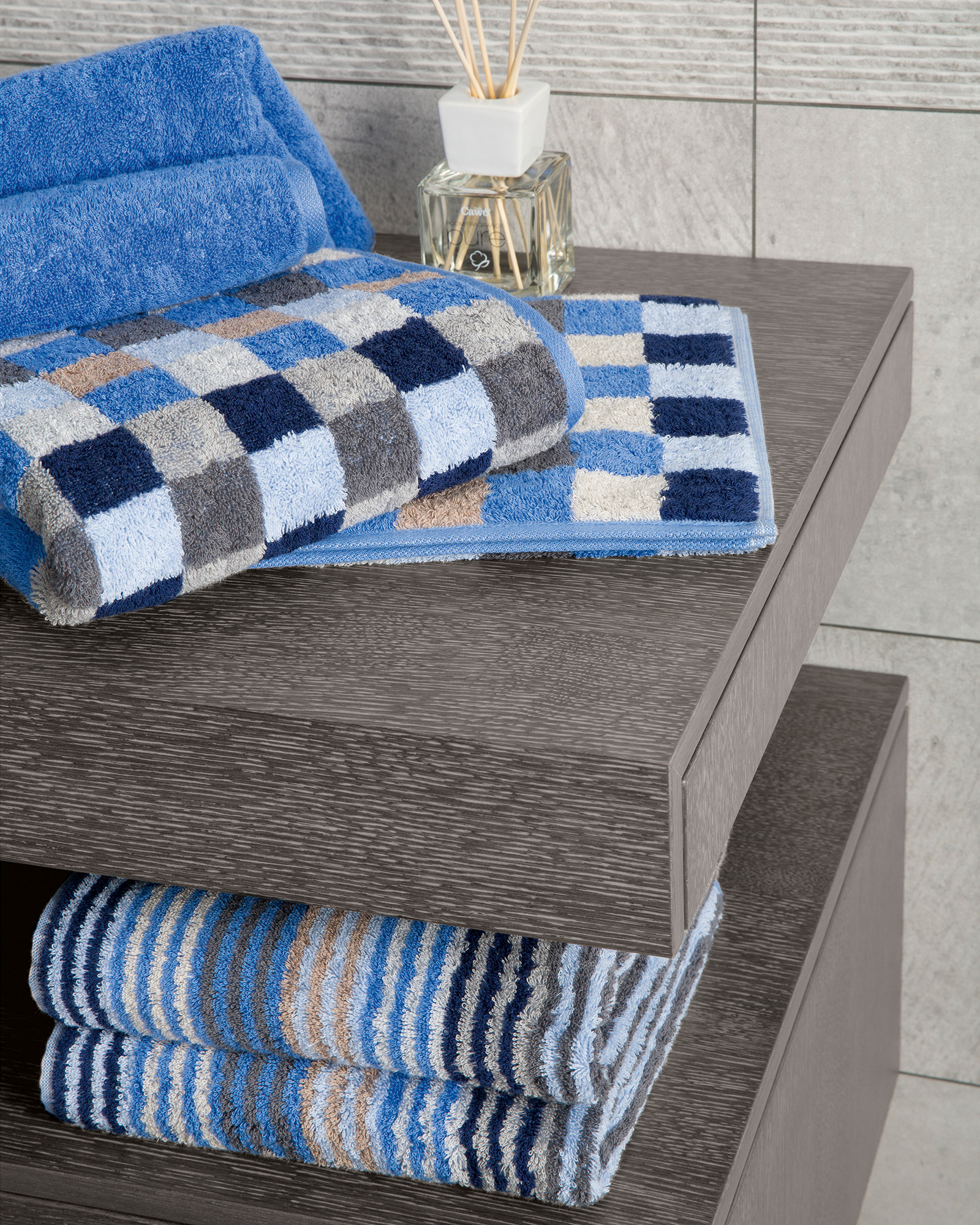 Cawö - Unique Karo 942 - Farbe: türkis - 44 Gästetuch 30x50 cm Detailbild 2 Cawö - Unique Karo 942 - Farbe: türkis - 44 Gästetuch 30x50 cm Detailbild 2