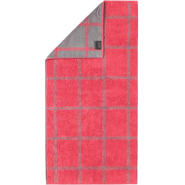 Cawö - Luxury Home Two-Tone Grafik 604 - Farbe: rot - 27 Handtuch 50x100 cm
