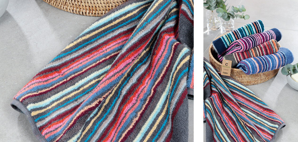 Cawö - Remake Streifen 2020 - Farbe: beere-multicolor - 13 Handtuch 50x100 cm Detailbild 2 Cawö - Remake Streifen 2020 - Farbe: beere-multicolor - 13 Handtuch 50x100 cm Detailbild 2