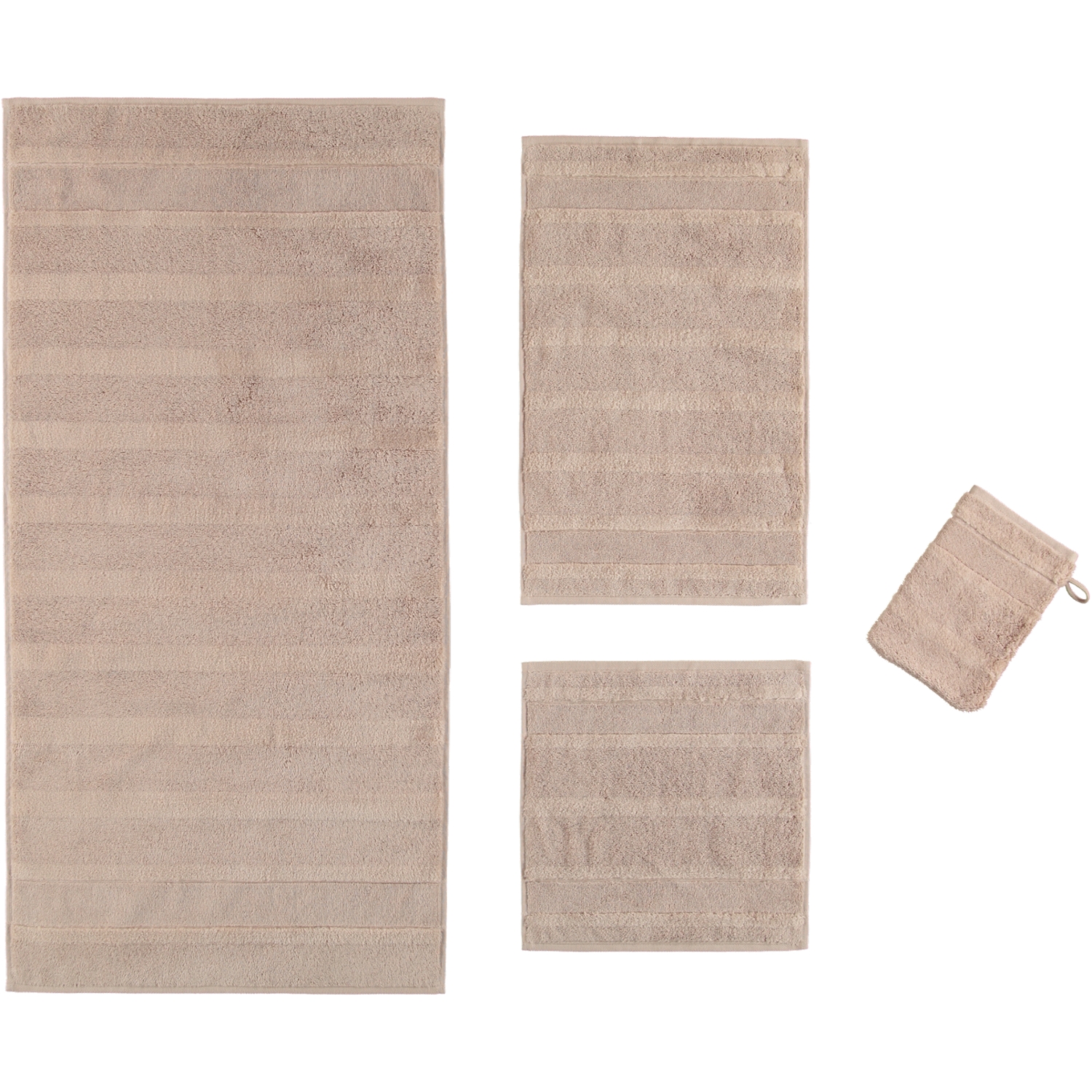 375 Handtuch 50x100 cm Caw/ö Home Handt/ücher Noblesse2 Uni 1002 Sand