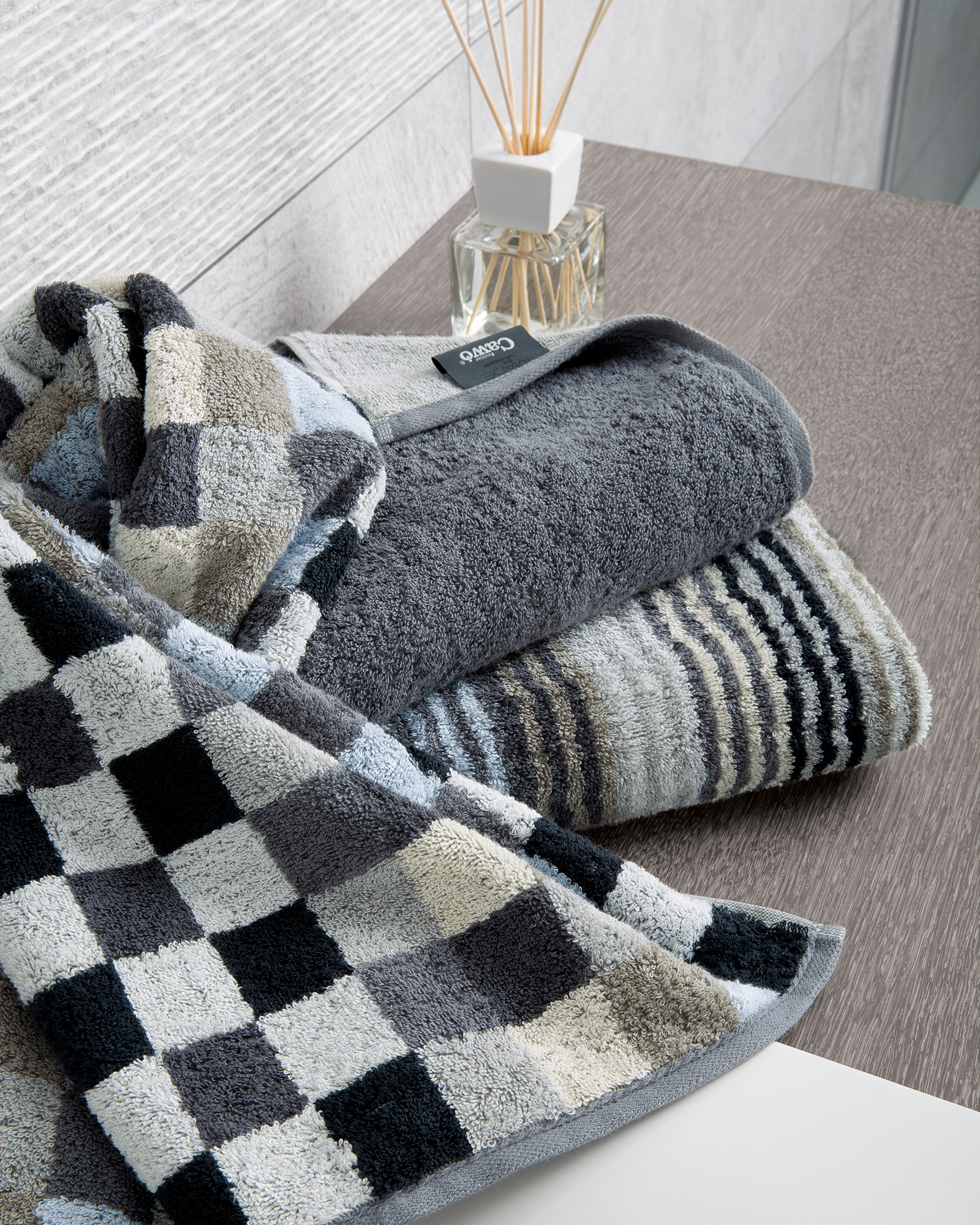 Cawö - Unique Streifen 944 - Farbe: anthrazit - 77 Detailbild 1 Cawö - Unique Streifen 944 - Farbe: anthrazit - 77 Detailbild 1