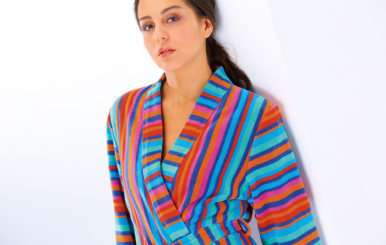 Cawö Damen Bademantel Kimono Art 1228 - Farbe: multicolor - 12 S Detailbild 1 Cawö Damen Bademantel Kimono Art 1228 - Farbe: multicolor - 12 S Detailbild 1