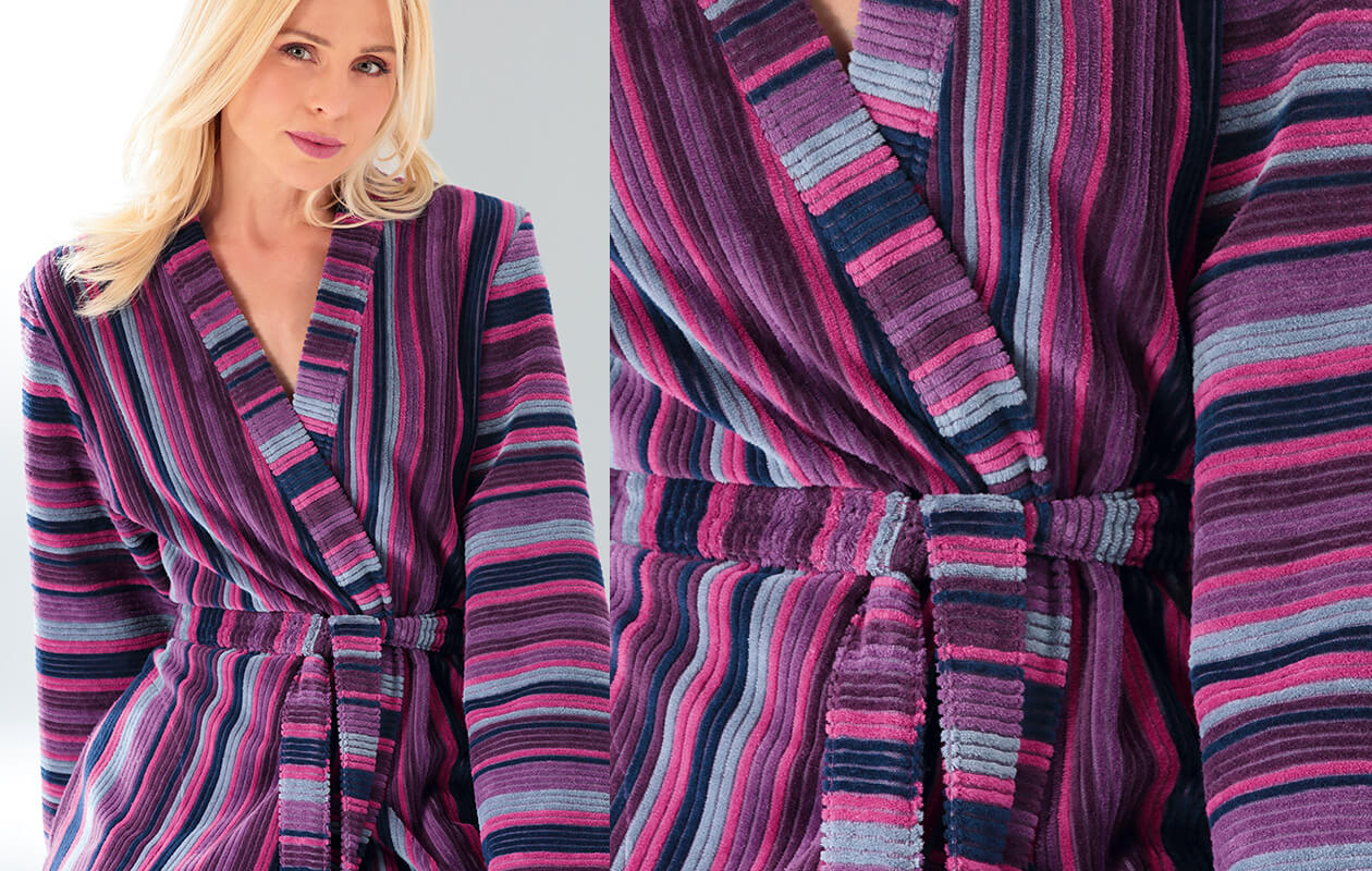 Cawö Damen Bademantel Kimono 2215 - Farbe: beere - 88 XL Detailbild 1 Cawö Damen Bademantel Kimono 2215 - Farbe: beere - 88 XL Detailbild 1