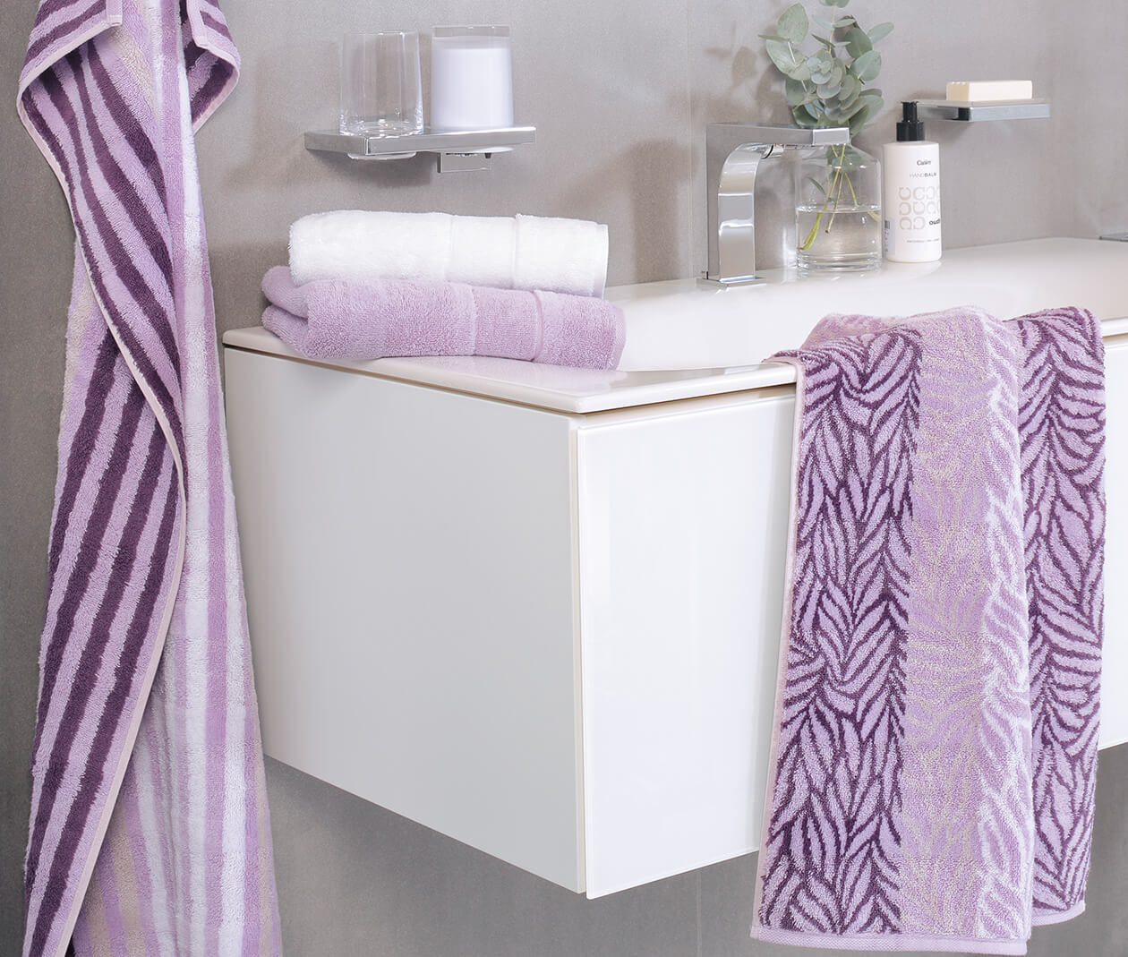 Cawö Noblesse Seasons Streifen 1083 - Farbe: lavendel - 88 Gästetuch 30x50 cm Detailbild 1 Cawö Noblesse Seasons Streifen 1083 - Farbe: lavendel - 88 Gästetuch 30x50 cm Detailbild 1
