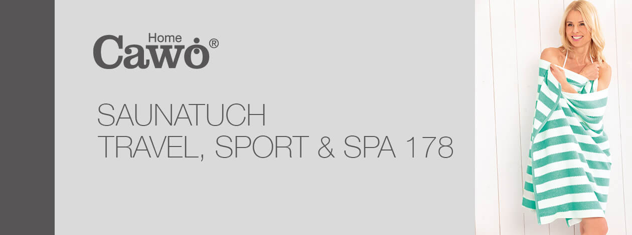 Cawö Saunatuch Travel, Sport & Spa Streifen 178 - 80x200 cm - Farbe: schwarz - 96 Detailbild 2 Cawö Saunatuch Travel, Sport & Spa Streifen 178 - 80x200 cm - Farbe: schwarz - 96 Detailbild 2