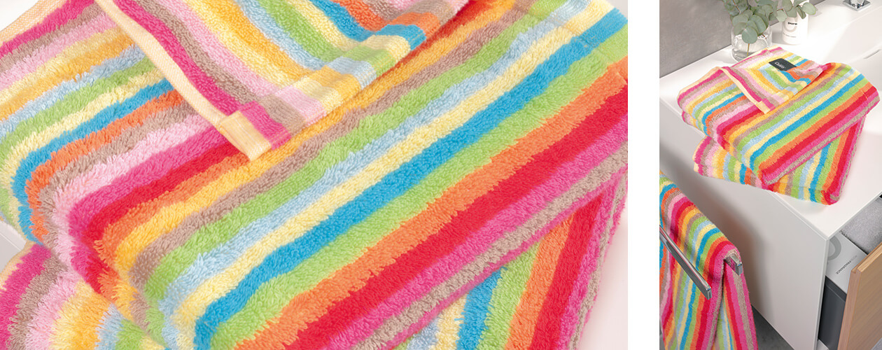 Cawö - Life Style Streifen 7008 - Farbe: 25 - multicolor Waschhandschuh 16x22 cm Detailbild 1 Cawö - Life Style Streifen 7008 - Farbe: 25 - multicolor Waschhandschuh 16x22 cm Detailbild 1