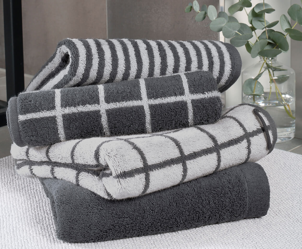 Cawö Campus Karo 959 - Farbe: anthrazit - 77 Handtuch 50x100 cm Detailbild 1 Cawö Campus Karo 959 - Farbe: anthrazit - 77 Handtuch 50x100 cm Detailbild 1