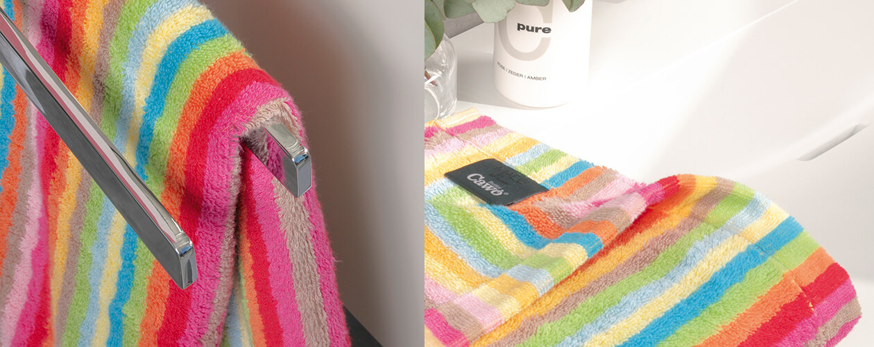 Cawö - Life Style Streifen 7008 - Farbe: 25 - multicolor Waschhandschuh 16x22 cm Detailbild 3 Cawö - Life Style Streifen 7008 - Farbe: 25 - multicolor Waschhandschuh 16x22 cm Detailbild 3