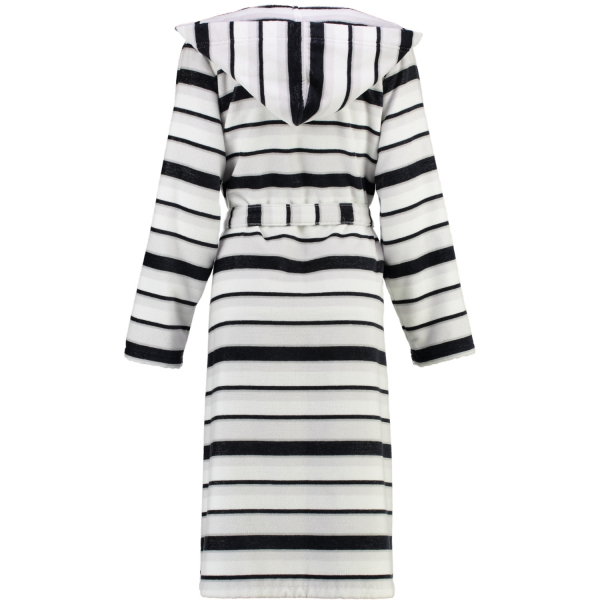 Cawö - Damen Bademantel Kapuze 4330 - Farbe: schwarz-weiß - 76